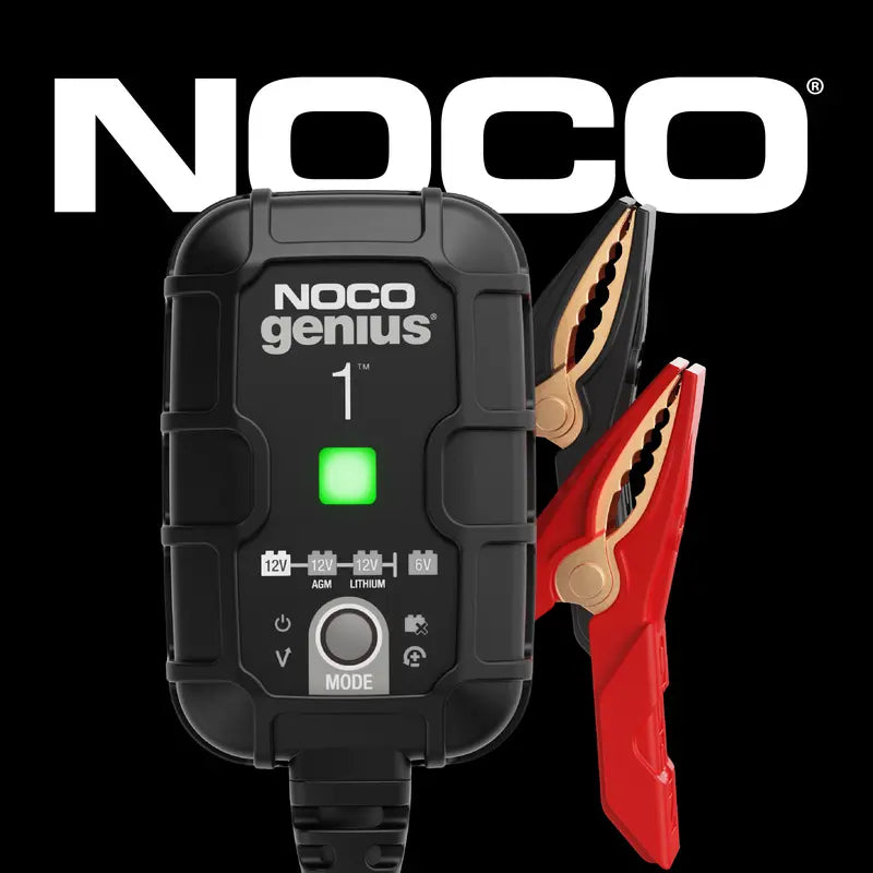 NOCO GENIUS1 1A Smart Battery Charger, 6V and 12V, Battery Maintainer, Trickle Charger and Desulfator