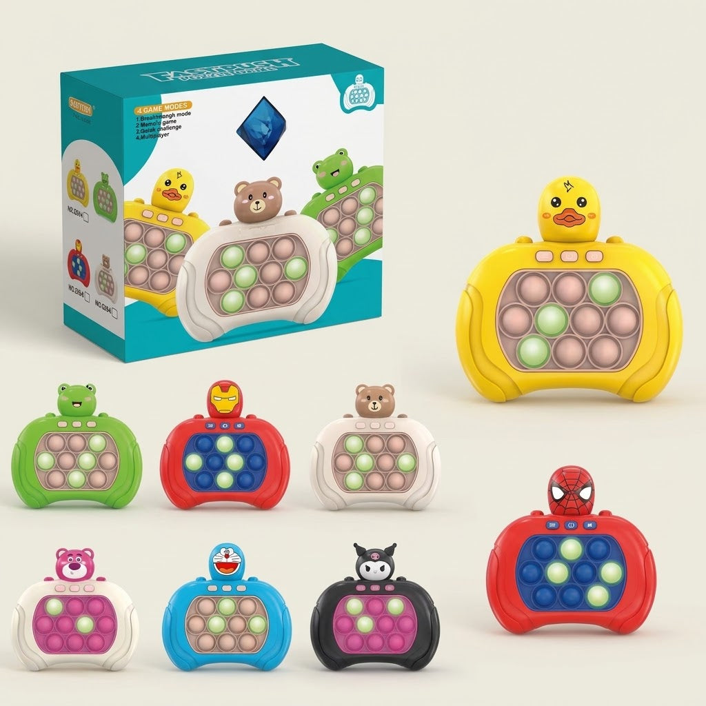 New Sanrio Kuromi Quick Push Game Pop Up Fidget Bubble Electronic Pop it Pro Game Lightweight Anti-Stress Toy Adult Gift
